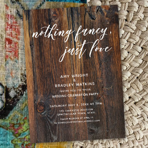 Strukturiertes Holz Handschrift Nichts Besonderes, Einladung