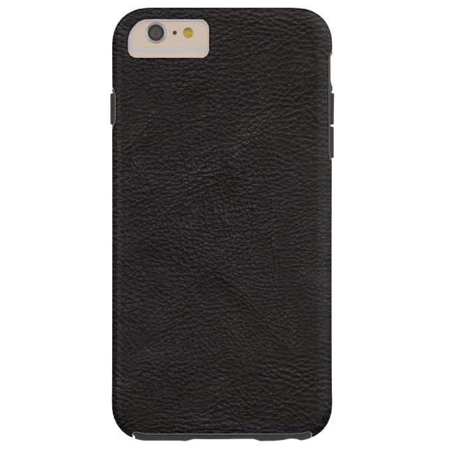 Strukturiertes schwarzes Leder Case-Mate iPhone Hülle (Rückseite)