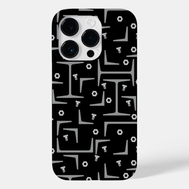 Strukturstahlmuster Case-Mate iPhone 14 Pro Hülle (Rückseite)