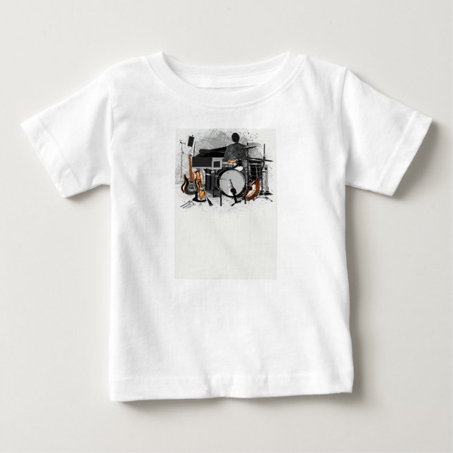 "Strumming Harmony: Gitarre Elegance" Baby T-shirt (Vorderseite)
