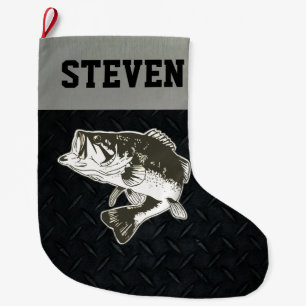 Strumpf der Bass-Fischen-Männer Weihnachts Großer Weihnachtsstrumpf