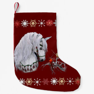 Strumpf für Pferde und Kardinäle Kleiner Weihnachtsstrumpf