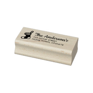 Strumpf Holiday Name Rücksendeadresse Gummistempel