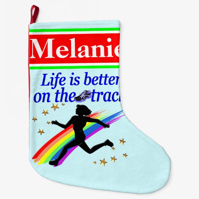 STRUMPF PERSONALISIERTER BLUE-TRACK- UND FELDCHRIS GROßER WEIHNACHTSSTRUMPF (Vorderseite)