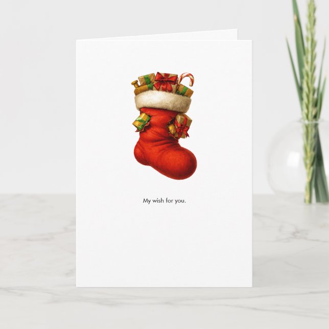 Strumpf-Urlaubskarte Karte (Vorderseite)