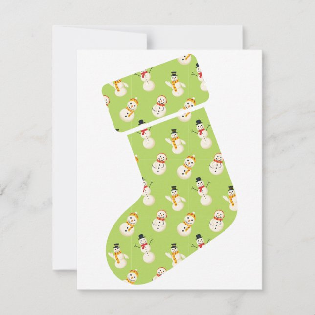 Strumpf Weihnachtskarte Feiertagskarte (Vorderseite)