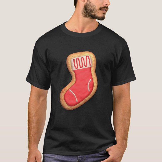 Strumpf Weihnachtskeks T-Shirt (Vorderseite)