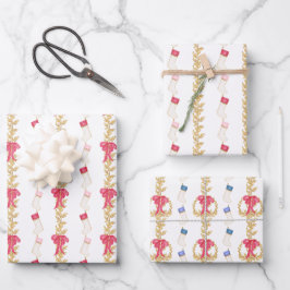 Strümpfe und Garland Geschenkpapier Set