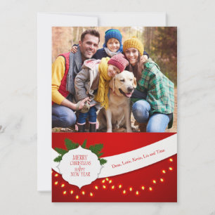 Strung Lights Foto Holiday Card Feiertagskarte