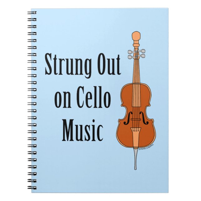 Strung Out Cello Notizblock (Vorderseite)