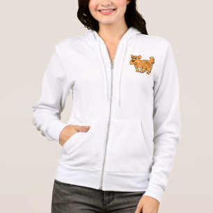 Struppiger orangefarbener Welpe Hoodie
