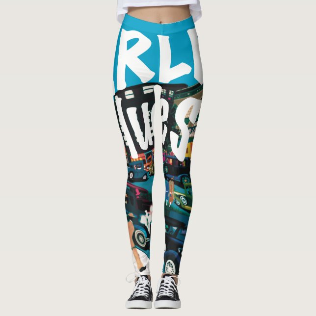 Strut die Harlem Blues Leggings (Vorderseite)