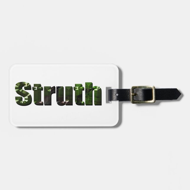 Struth ! Aussie Slang Wort, Gepäckanhänger (Vorderseite horizontal)