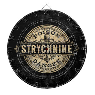 Strychnin Vintag Style Poison Label Dartscheibe