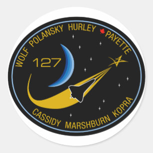 STS-127 RUNDER AUFKLEBER