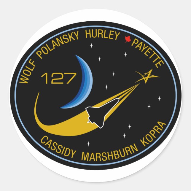 STS-127 RUNDER AUFKLEBER (Vorderseite)