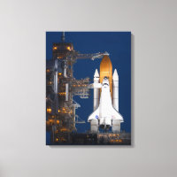 STS-135 Nächte vor dem Start gepackte Canvas