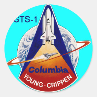 STS-2-NASA-RAUMSCHALTER RUNDER AUFKLEBER
