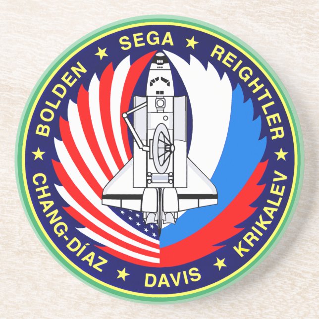 STS-60 MISSION PATCH GETRÄNKEUNTERSETZER (Vorne)