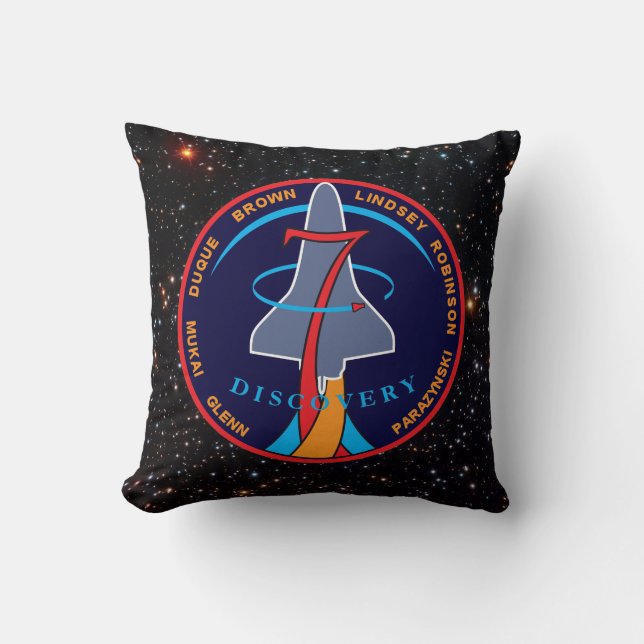 STS-95 Space Shuttle Discovery Mission Patch Logo Kissen (Vorderseite)
