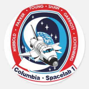 STS 9 Kolumbien: SKYLAB Runder Aufkleber