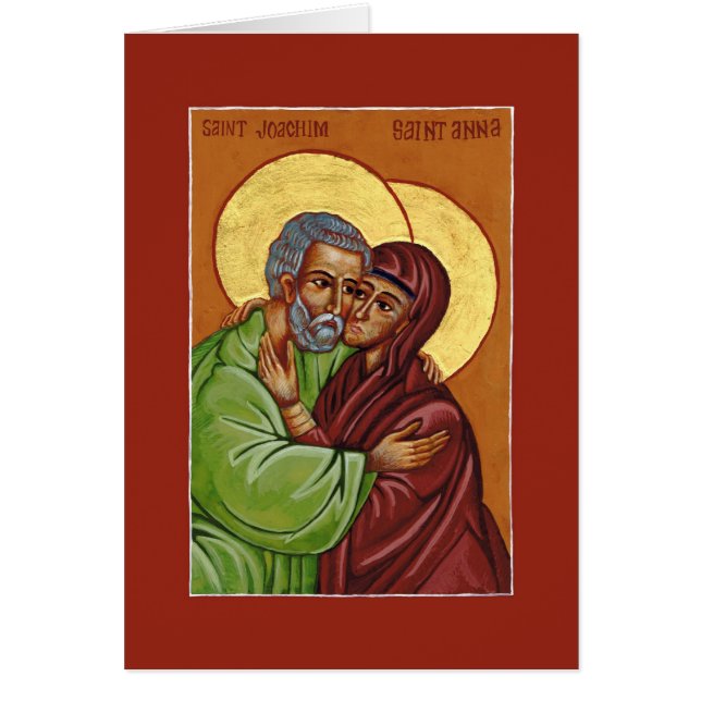 Sts Joachim & Anna Icon de la carte d'amour conjug (Devant)