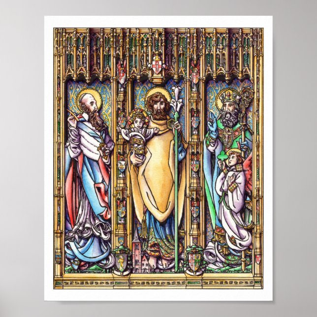 Sts. Joseph, Francis de Sales & Patrick Poster (Vorne)