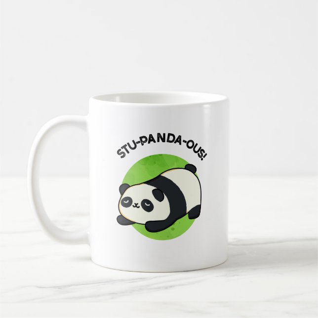 Stu-panda-ous Funny Panda Pun Kaffeetasse (Links)