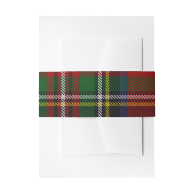 Stuart Kariert Tartan Christmas Einladungsbanderole (Vorderseite Beispiel)