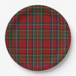 Stuart Kariert Tartan Christmas Pappteller