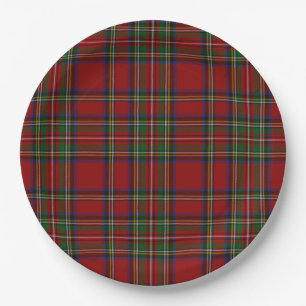 Stuart Kariert Tartan Christmas Pappteller