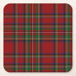 Stuart Kariert Tartan Christmas Rechteckiger Pappuntersetzer