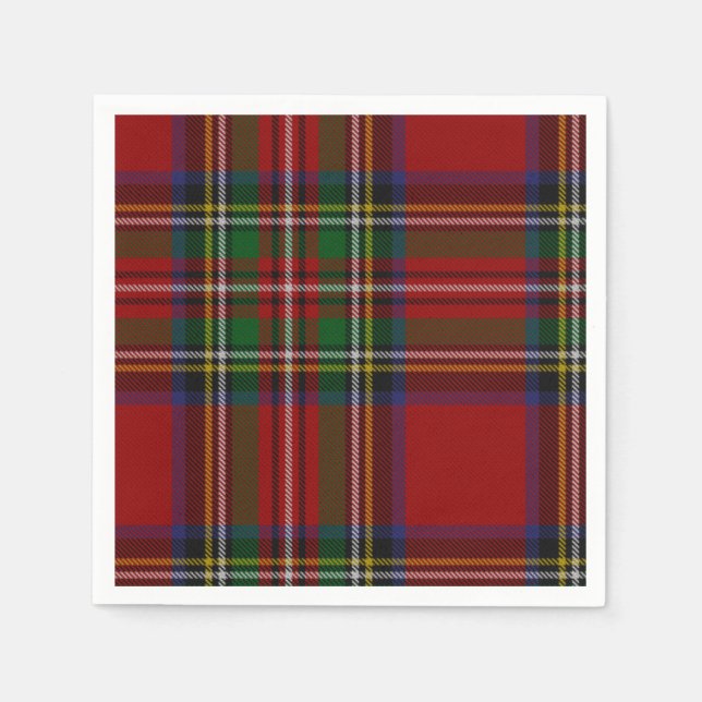 Stuart Kariert Tartan Christmas Serviette (Vorderseite)