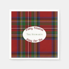 Stuart Kariert Tartan Christmas Serviette
