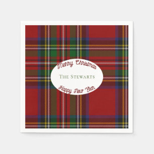 Stuart Kariert Tartan Christmas Serviette