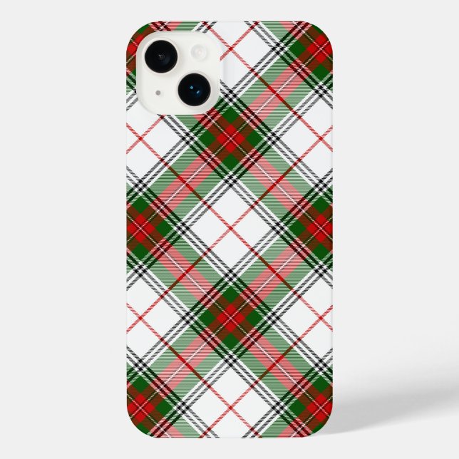 Stuart / Stewart Red Green Kariert iPhone 14 Plus Hülle (Rückseite)