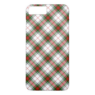 Stuart / Stewart tartan, weiß grün kariert iPhone 8 Plus/7 Plus Hülle