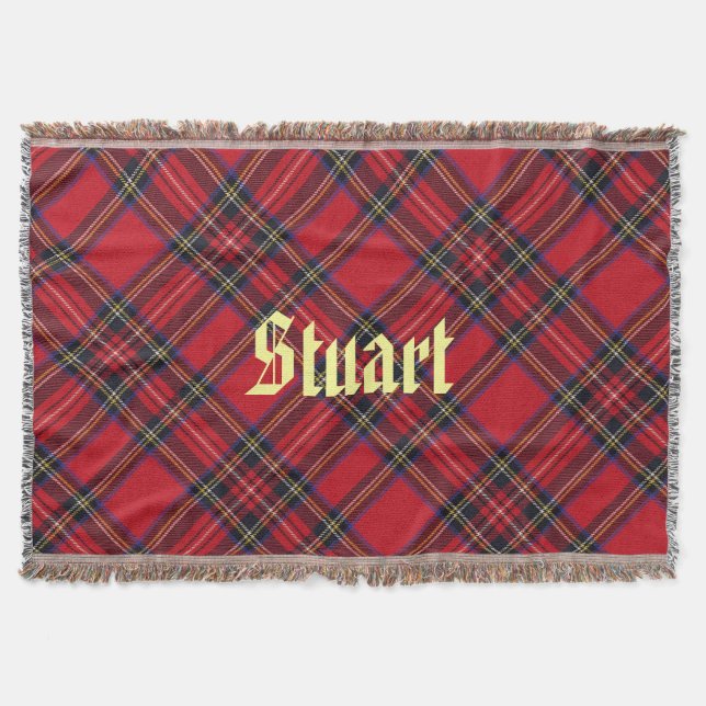 StuartTartankarierte Throw-Decke Decke (Vorderseite)