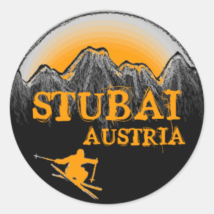 Stubai Autriche oranges stickers ski