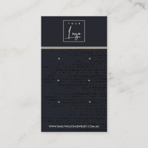 STUBAN BLACK KRAFT DOTS 3 STUDIERT EARRING DISPLAD VISITENKARTE