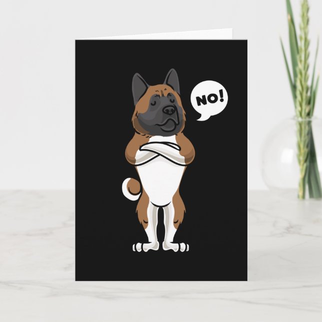 Stubborn American Akita Karte (Vorderseite)