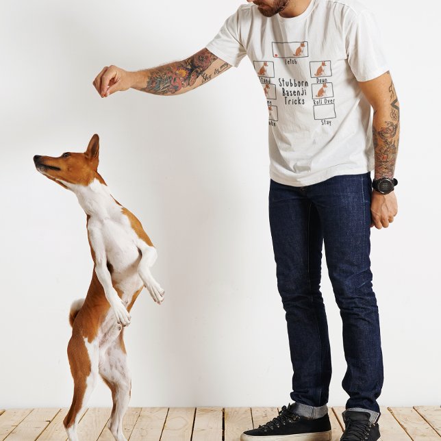 Stubborn Basenji Tricks Spaß Funny Dog Red T-Shirt (Von Creator hochgeladen)
