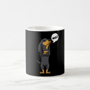 Stubborn Black and Tan Coonhound Dog Kaffeetasse