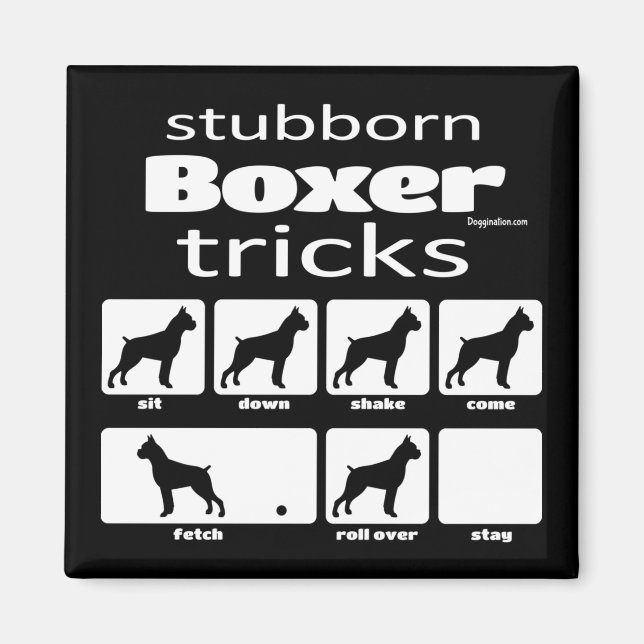 Stubborn Boxer Tricks Magnet (Vorne)