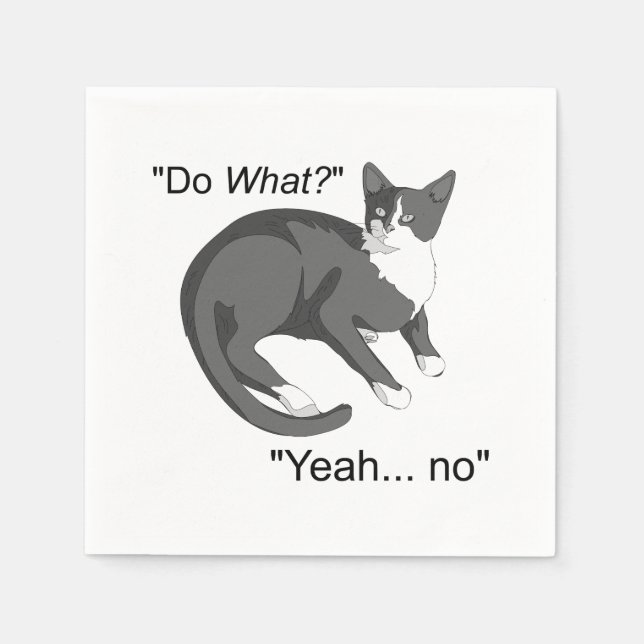Stubborn Cat Serviette (Vorderseite)