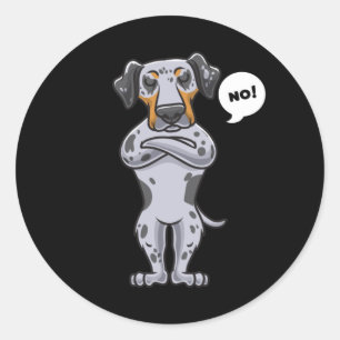 Stubborn Catahoula Leopard Dog lustig Runder Aufkleber
