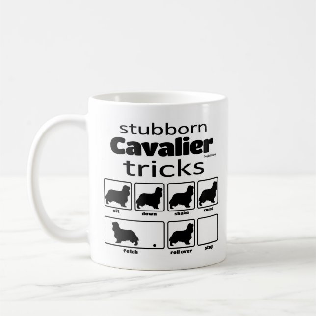 Stubborn Cavalier Tricks Kaffeetasse (Links)