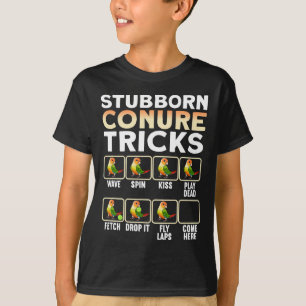 Stubborn Conure Parrot Tricks I Green Cheap T-Shirt