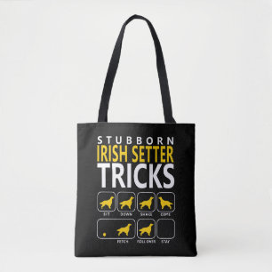Stubborn Irish Setter Tricks Funny Irish Setter Tasche