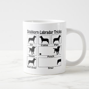 Stubborn Labrador Retriever Dog Tricks Jumbo-Tasse